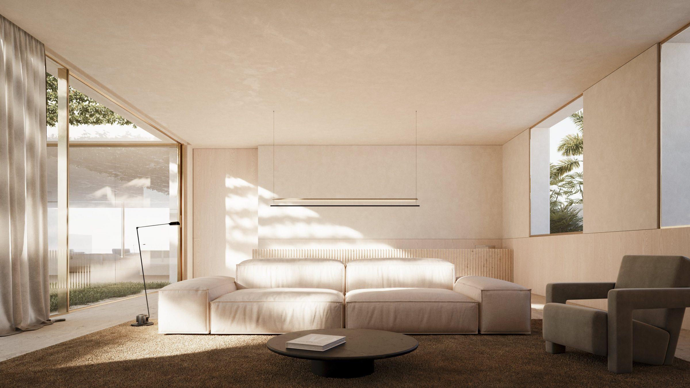 Beach House — annex living, large openings to the beach
