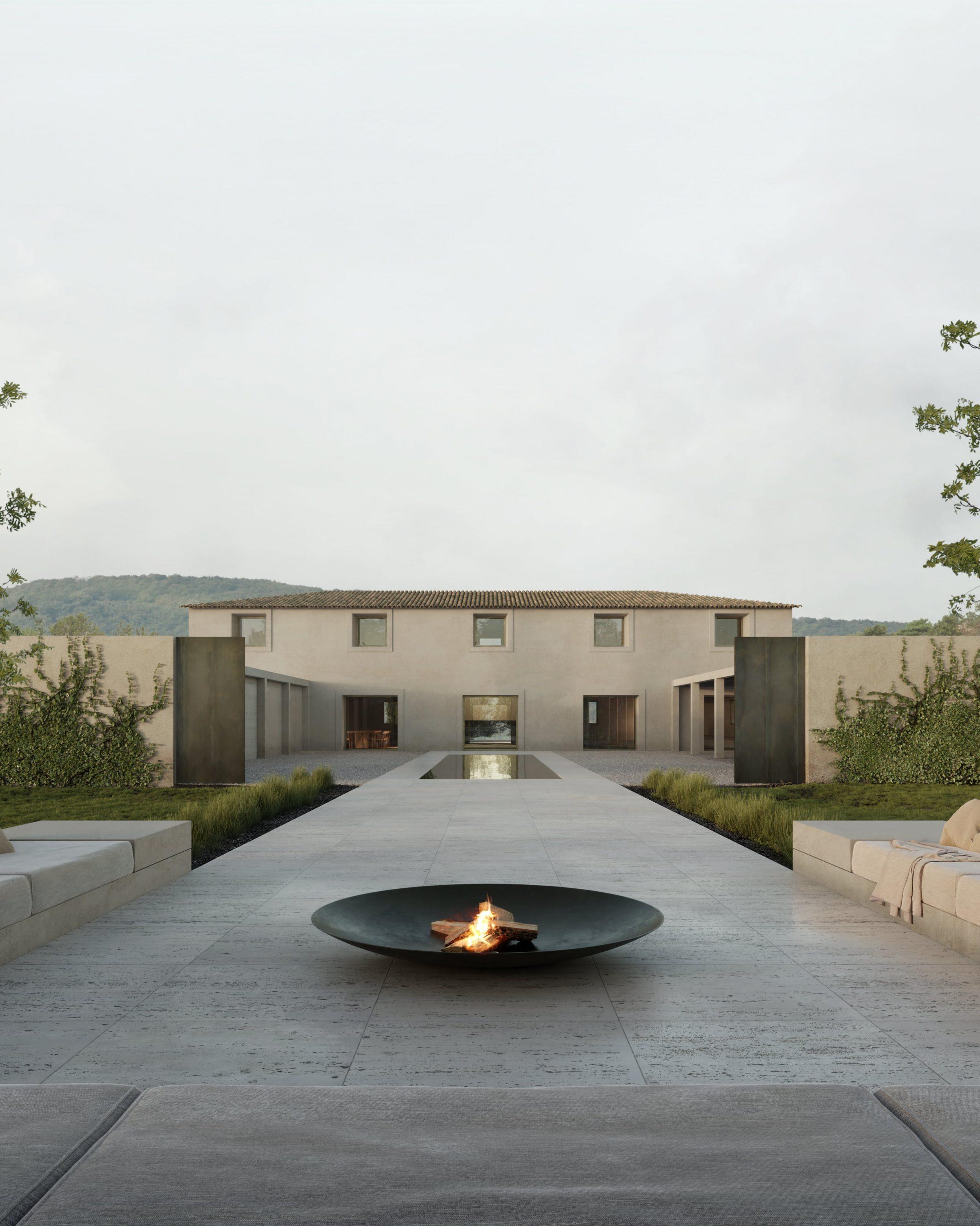 Berlanova — upper pool level, panoramic view to the landscape