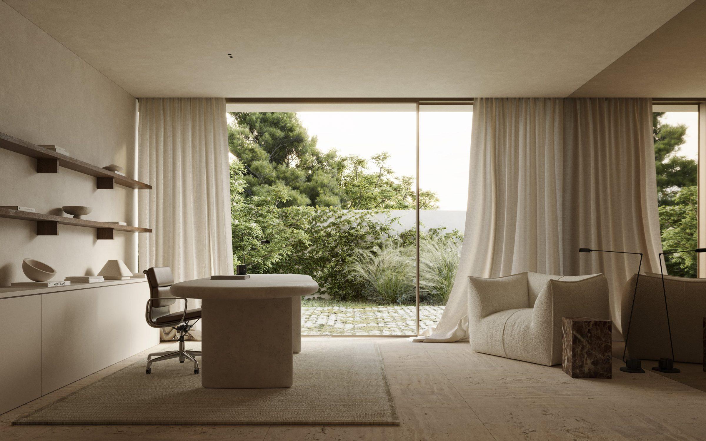 Calma House — interior, estudio
