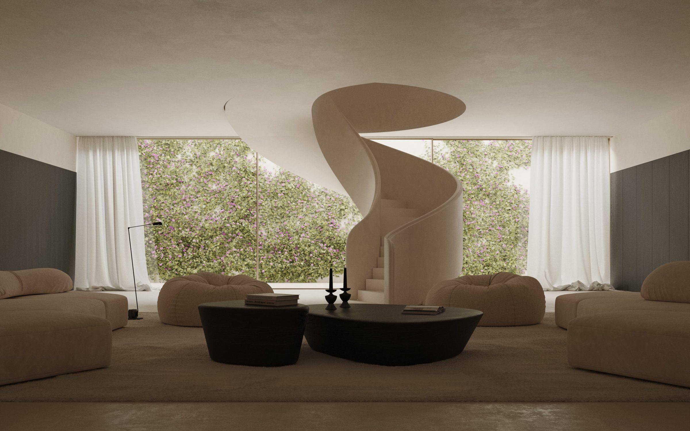 Calma House — interior, sala estar