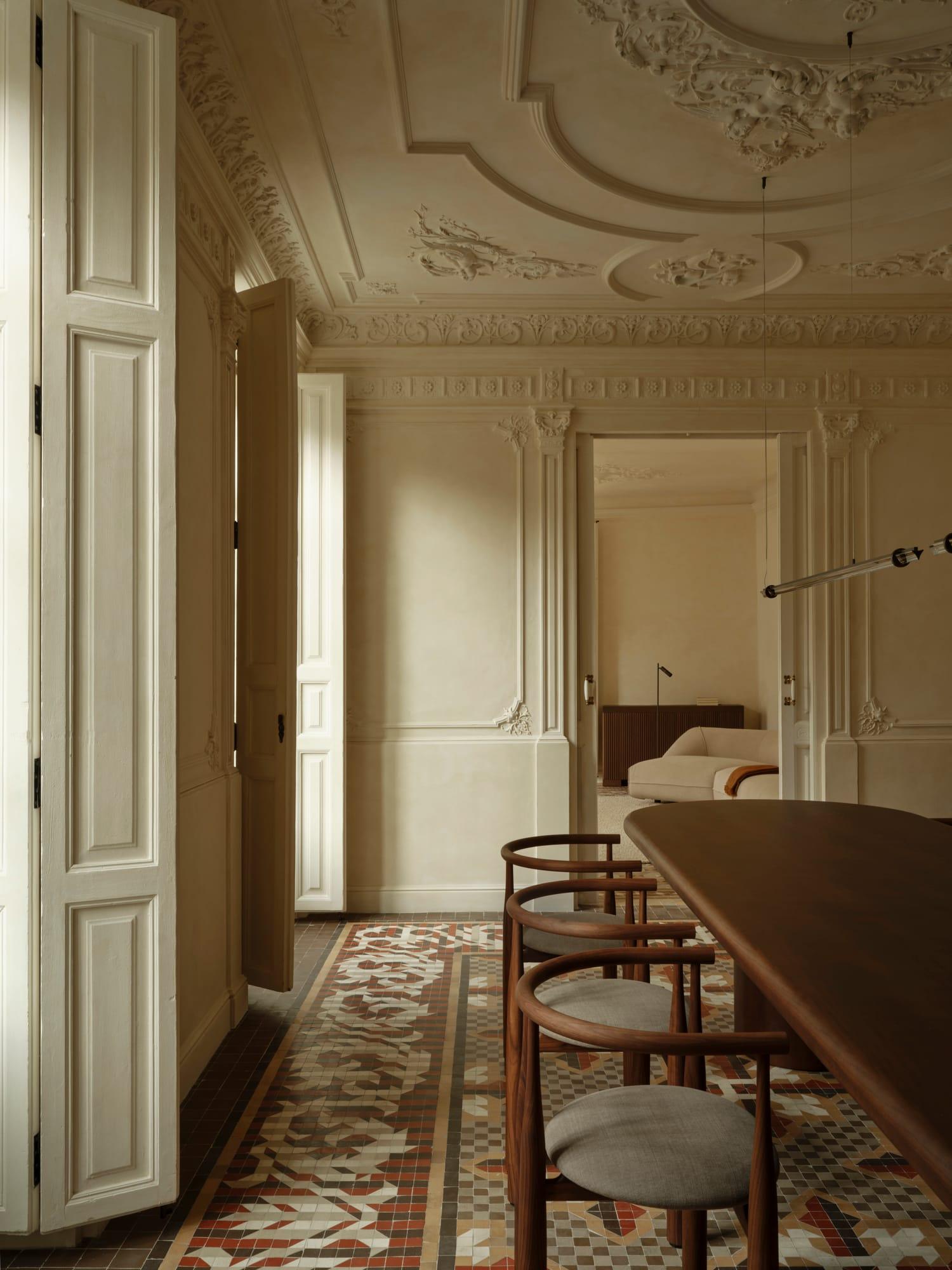 Ciutat Vella Apartment — the enfilade between the public rooms