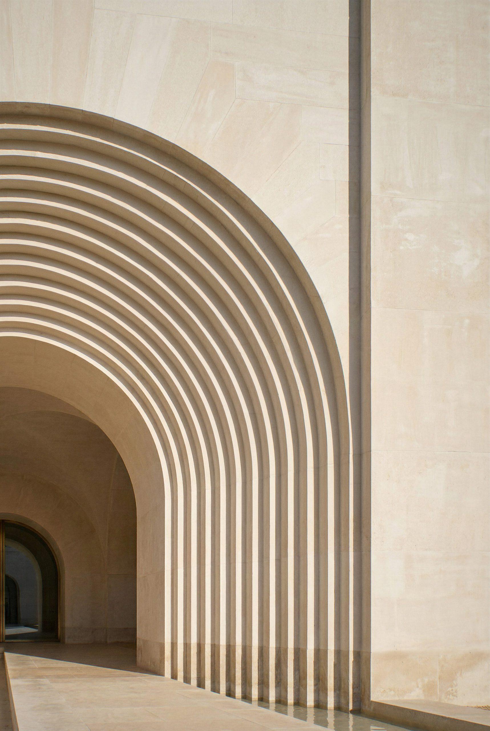 Museum of Contemporary Art, Saudi Arabia — the depth of the arch, glass held far back in the reveal