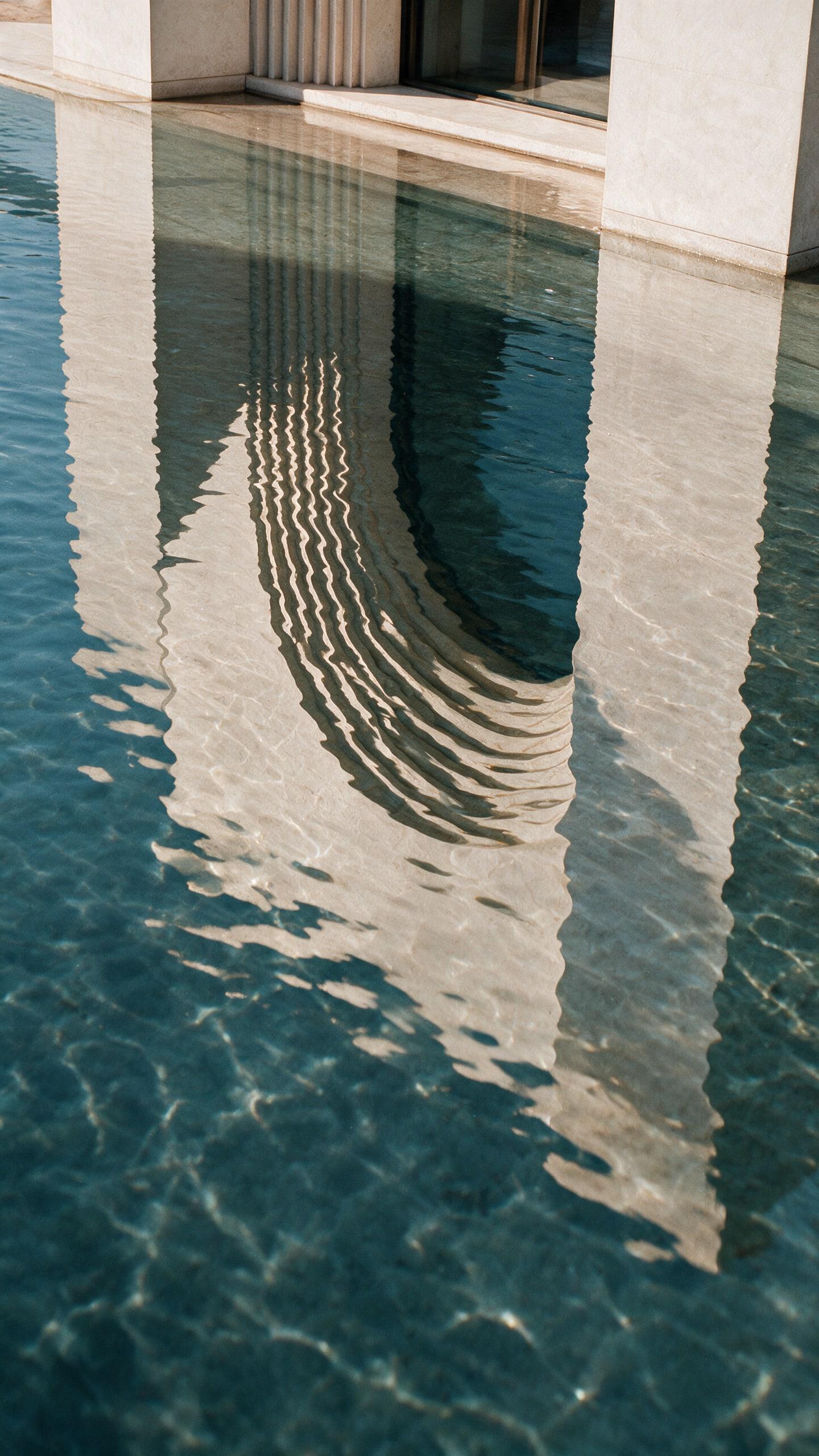 Museum of Contemporary Art, Saudi Arabia — the stepped arch reflected in the pool